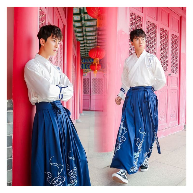 Embroidered Hanfu Blouse / Light Jacket / High Waist Maxi