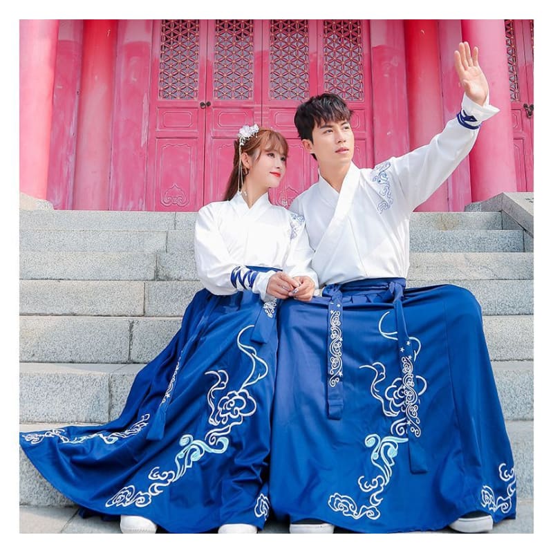 Embroidered Hanfu Blouse / Light Jacket / High Waist Maxi