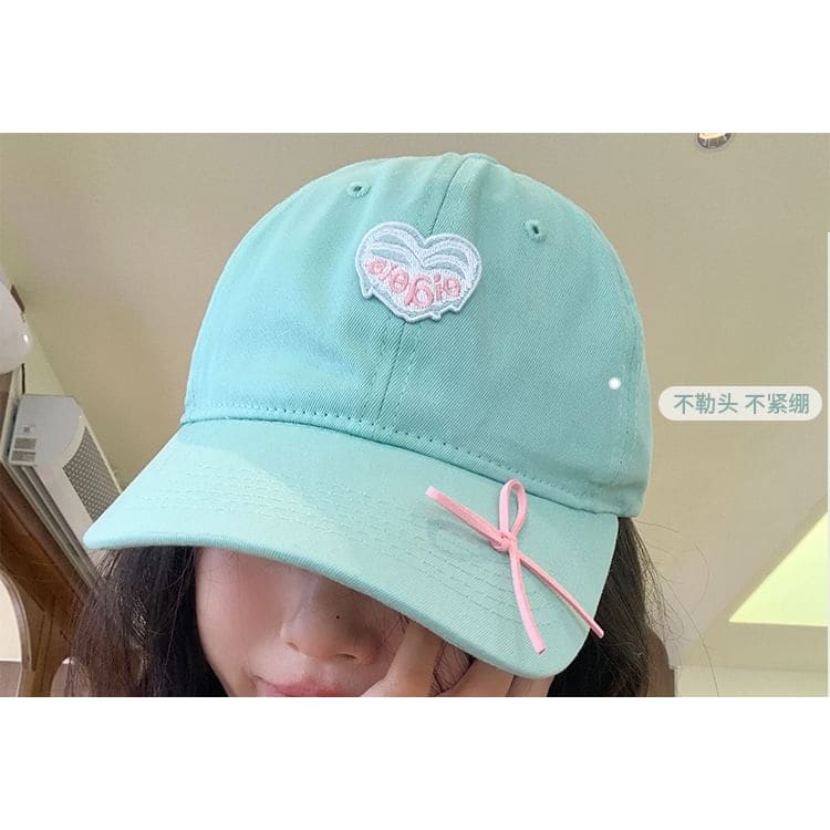 Embroidered Heart Baseball Cap