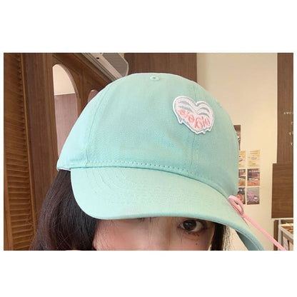 Embroidered Heart Baseball Cap