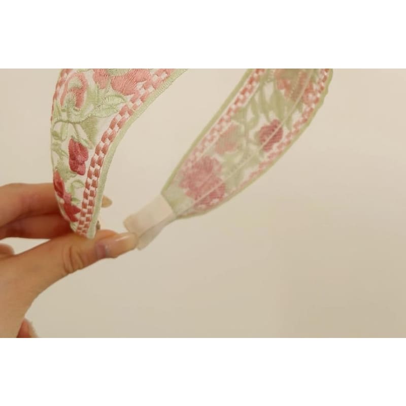 Embroidered Ribbon Hair Clip / Headband (Various Designs)