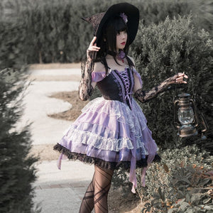 Emma Witchy Black and Purple Perfect Cute ON808