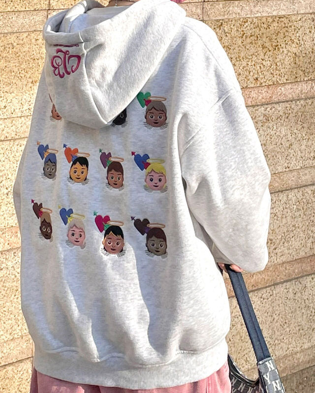 angel-emoji-embroidery-hoodie-for-aesthetic-outfit-boogzel-clothing