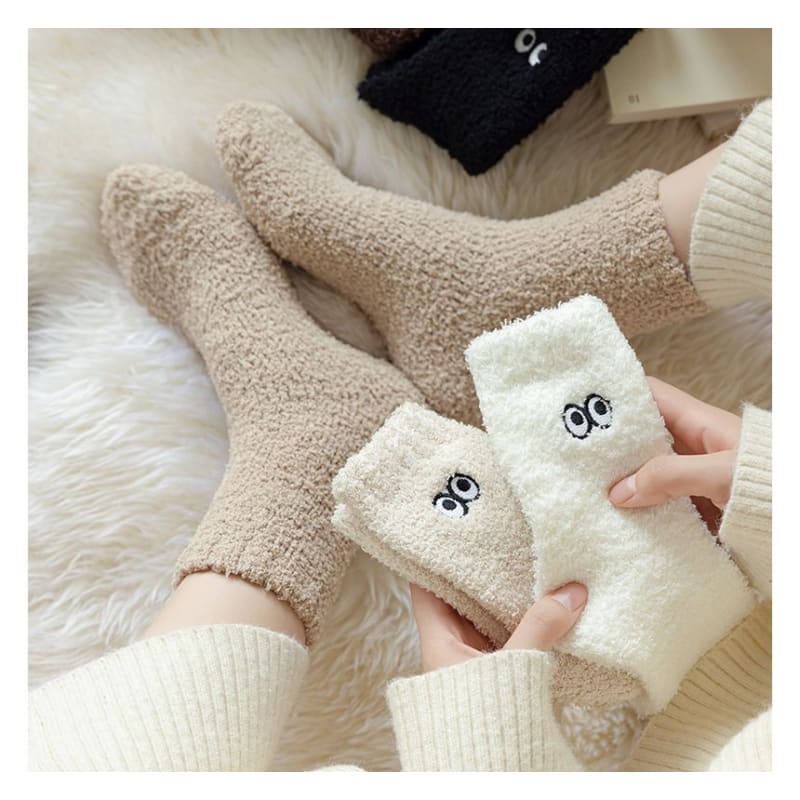 Eye Embroidered Socks Set