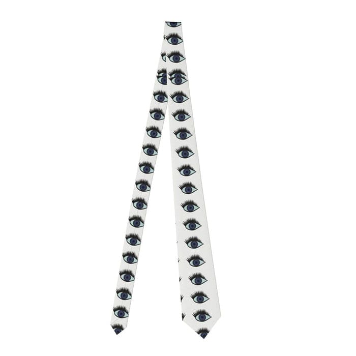 Eye Neck Tie - White/blue - Other