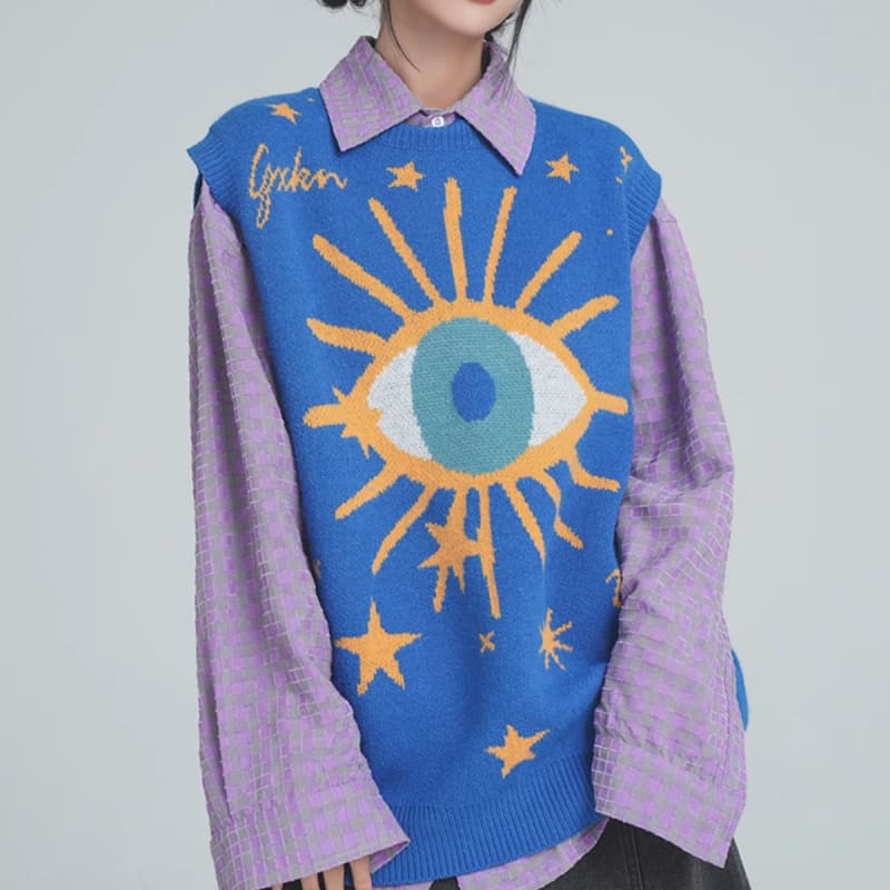 Eye Stars Aesthetic Vest - Vest