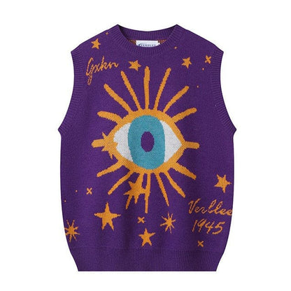 Eye Stars Aesthetic Vest - Vest