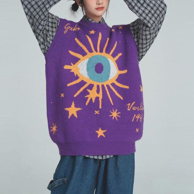 Eye Stars Aesthetic Vest - Vest