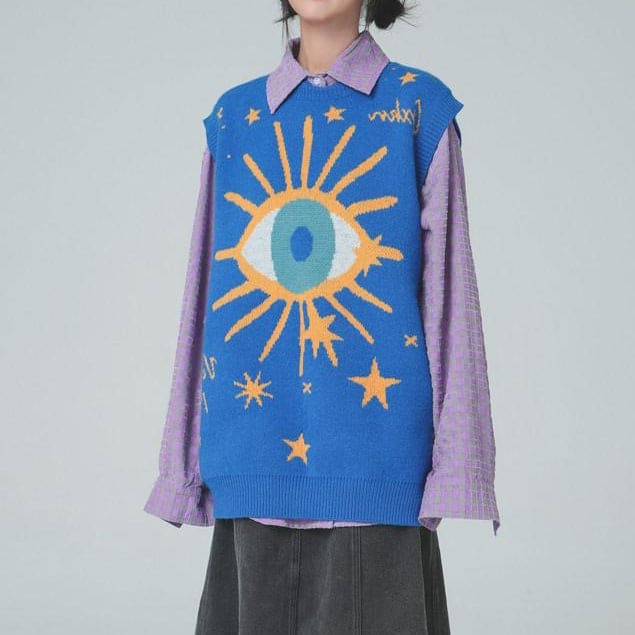 Eye Stars Aesthetic Vest - Vest