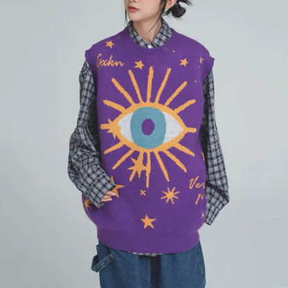 Eye Stars Aesthetic Vest - Vest