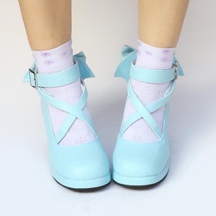 Lolita Baby SP168138 Shoes Bow Custom Made Blue