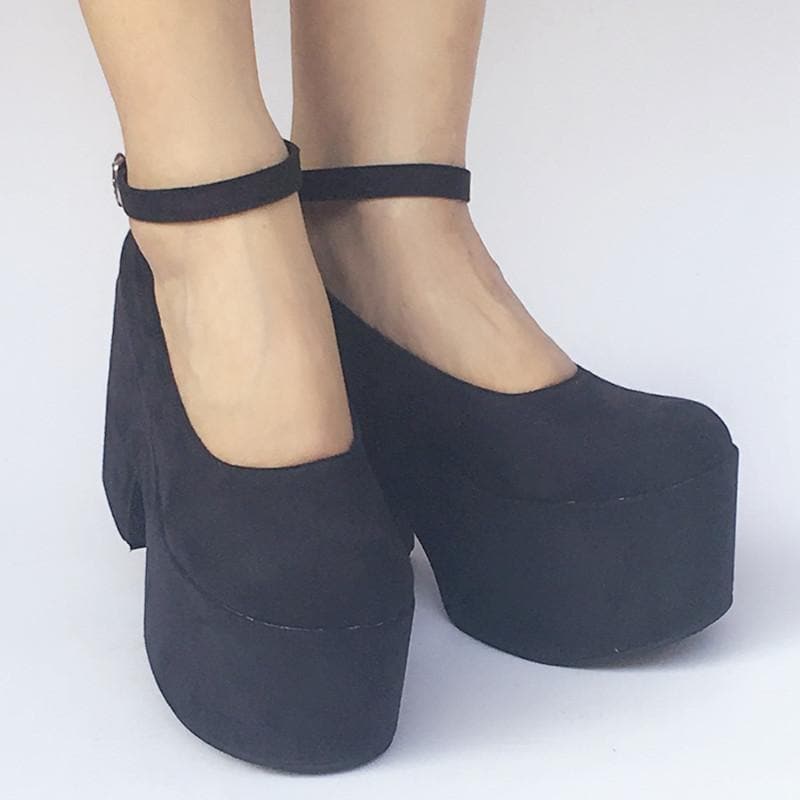 Shoes High Custom Heels Made Simple Platform Black SP168133