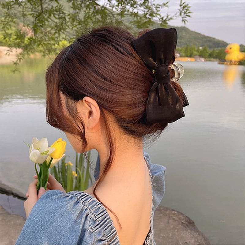 Fabric Bow Hair Claw