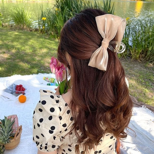 Fabric Bow Hair Claw