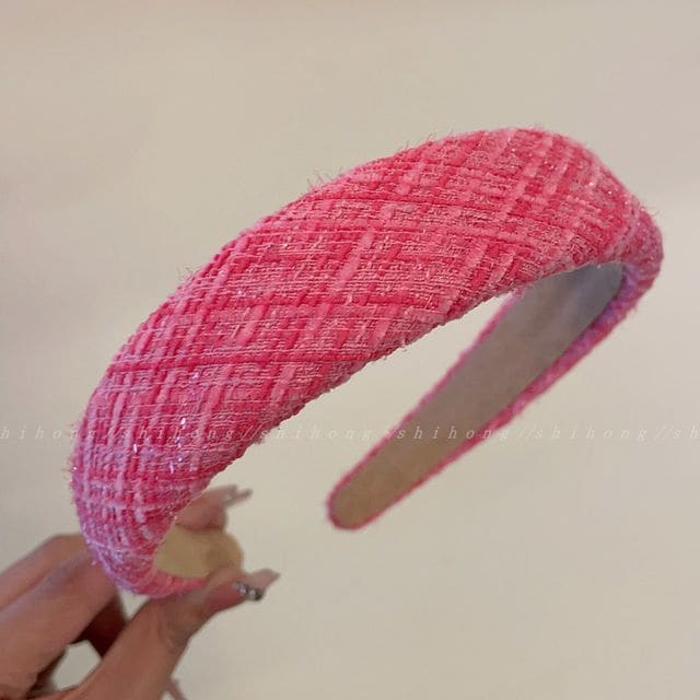 Fabric Headband (Various Designs) - 02 - Pink / One Size