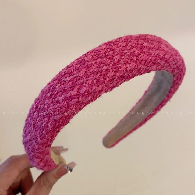 Fabric Headband (Various Designs) - 06 - Dark Pink