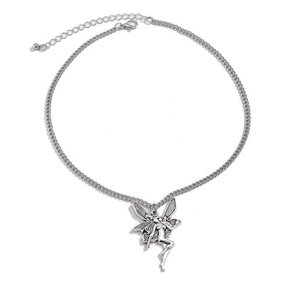 Fairy Girl Pendant Necklace - Standart / Silver - Necklace