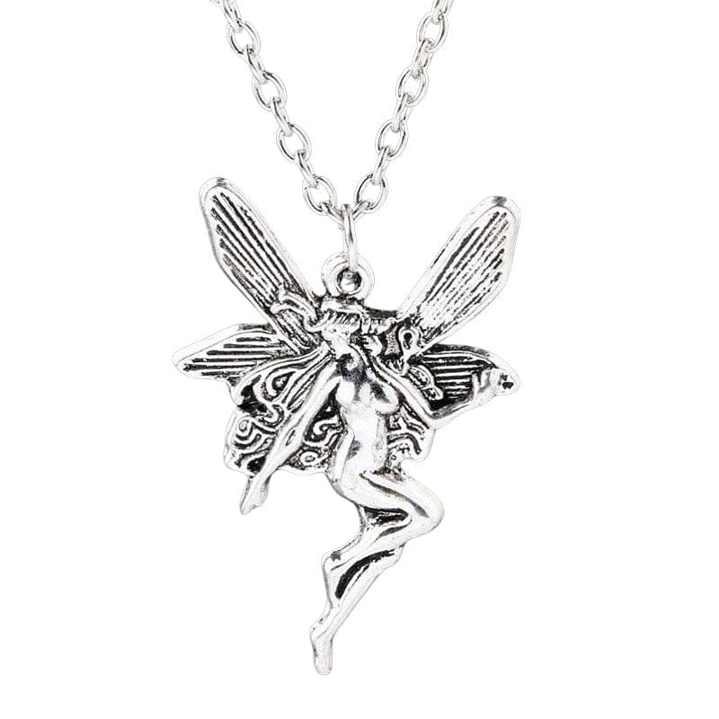 Fairy Girl Pendant Necklace - Standart / Silver - Necklace