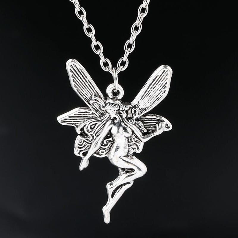 Fairy Girl Pendant Necklace - Standart / Silver - Necklace