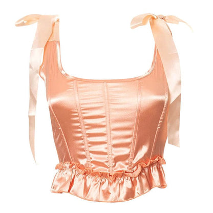 Fairycore Bow Corset Top - Tops