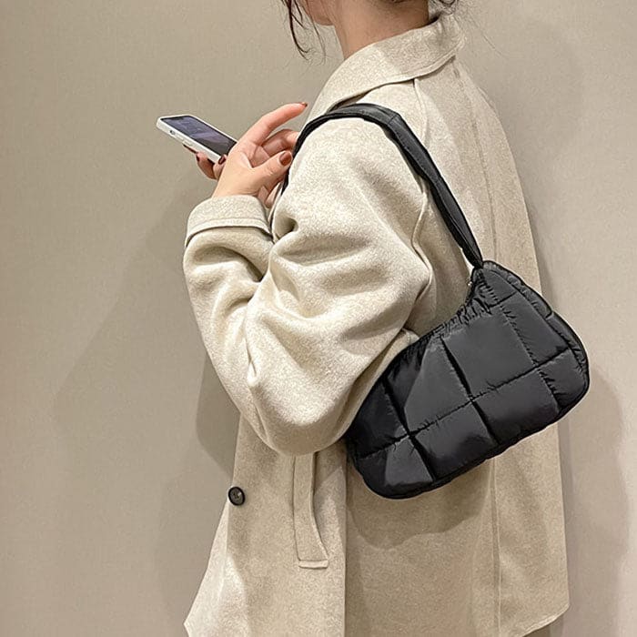 Fancy Puffer Handbag - Standart / Black - Bags