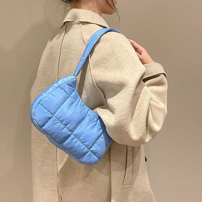 Fancy Puffer Handbag - Standart / Blue - Bags