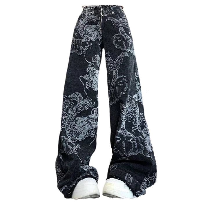 Fashion Dragon Jeans - S / Black - Jeans