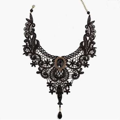 Faux Crystal Lace Necklace