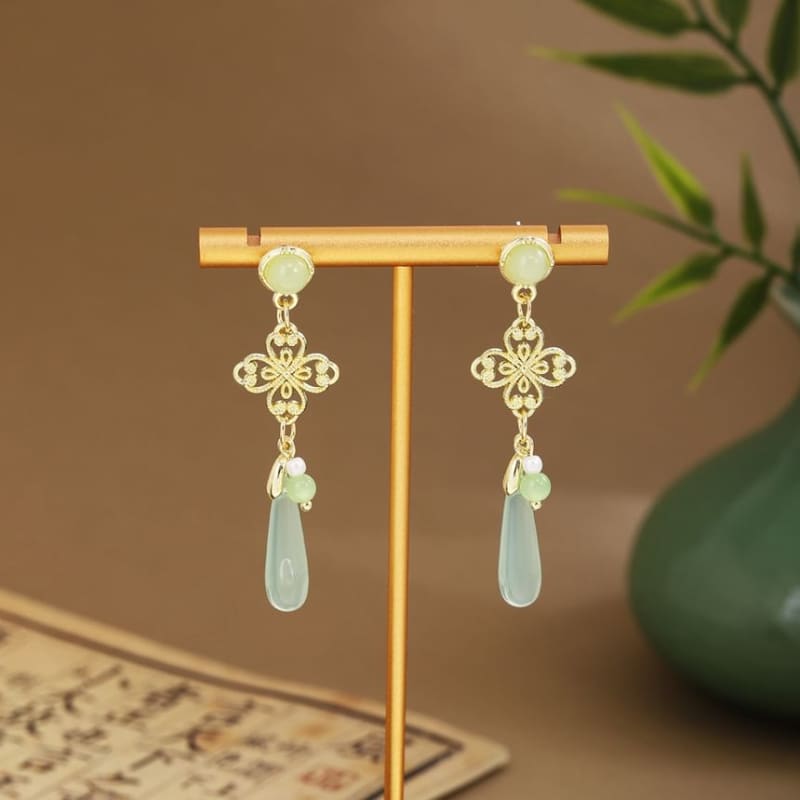 Faux Gemstone Dangle Earring