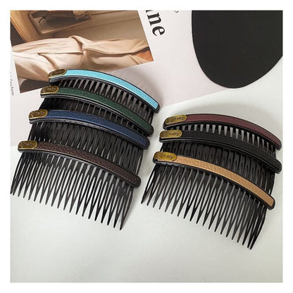 Faux Leather / Acrylic Hair Comb (Various Designs)