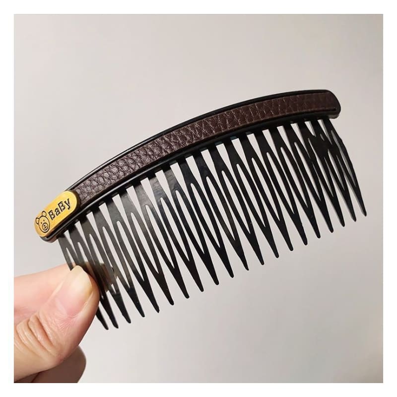 Faux Leather / Acrylic Hair Comb (Various Designs)