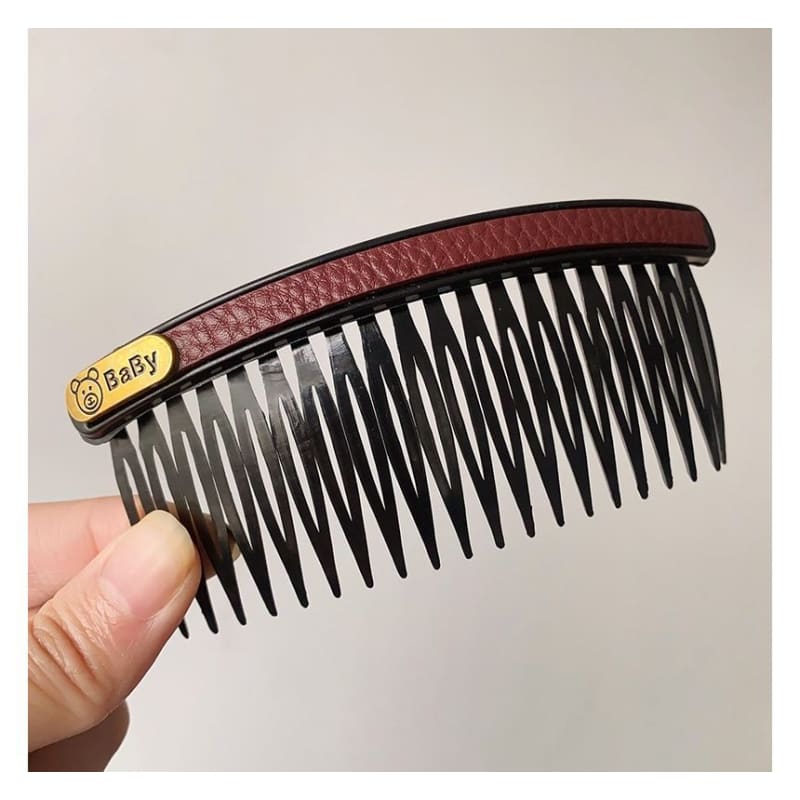 Faux Leather / Acrylic Hair Comb (Various Designs)