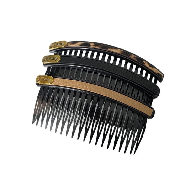 Faux Leather / Acrylic Hair Comb (Various Designs)