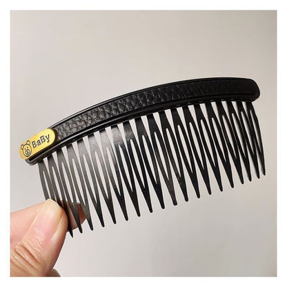 Faux Leather / Acrylic Hair Comb (Various Designs)