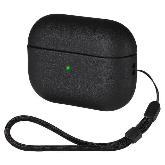 Faux Leather AirPods / Pro Earphone Case Skin - Black