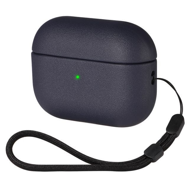 Faux Leather AirPods / Pro Earphone Case Skin - Dark Gray