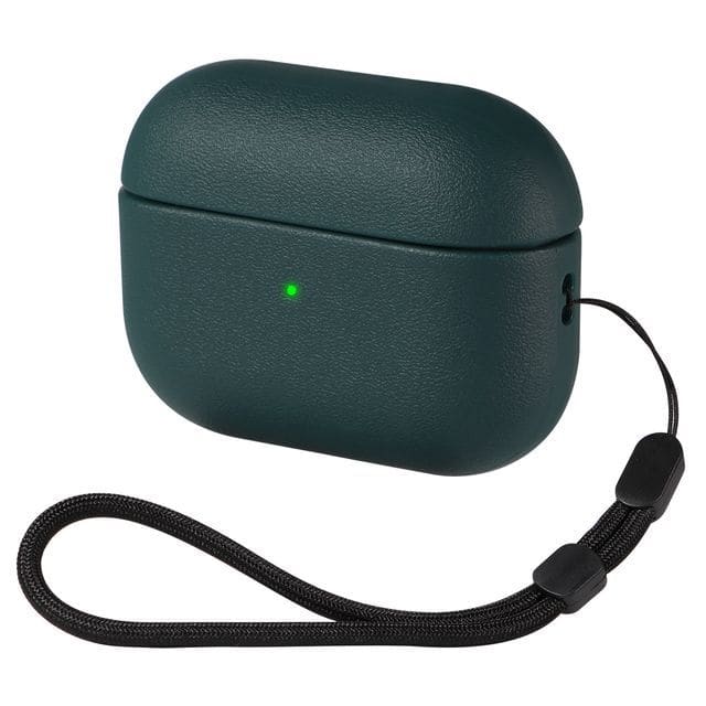 Faux Leather AirPods / Pro Earphone Case Skin - Dark Green