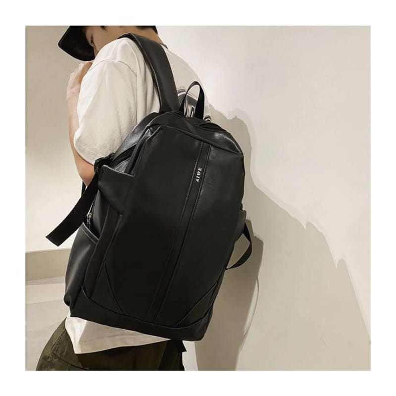 Faux Leather Backpack