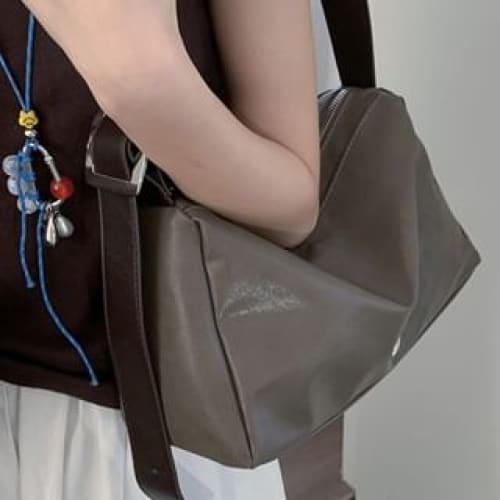 Faux Leather Crossbody Bag