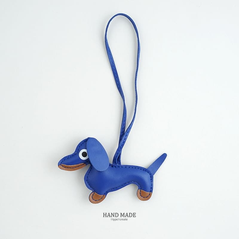 Faux-Leather Dachshund Bag Charm / Key Ring