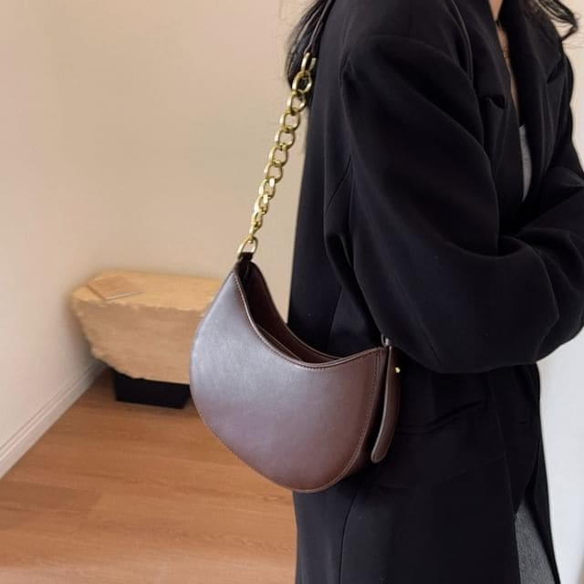 Faux Leather Hobo Bag Egirldoll