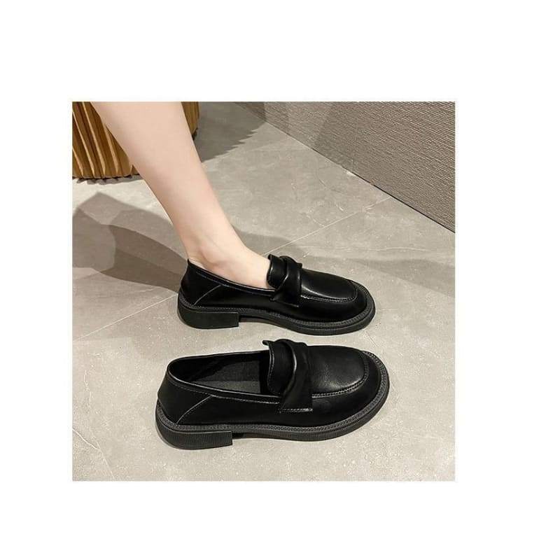 Faux Leather Loafers