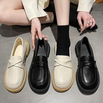 Faux Leather Loafers