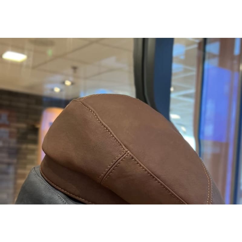 Faux Leather Plain Beret