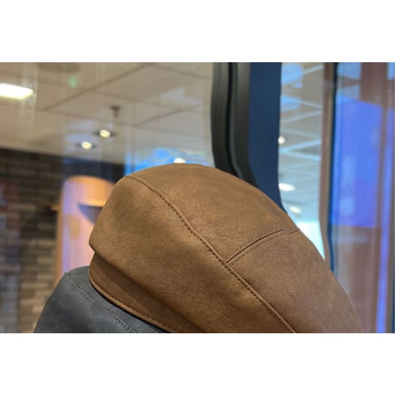 Faux Leather Plain Beret