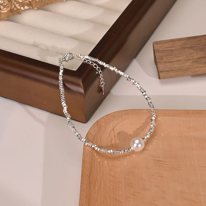 Faux Pearl Alloy Bracelet