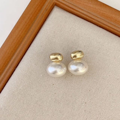 Faux Pearl Alloy Earring (various designs) - 1 Pair