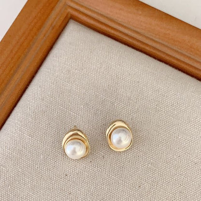 Faux Pearl Alloy Earring (various designs) - 1 Pair