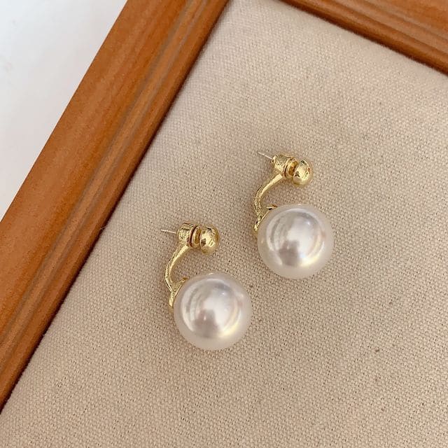 Faux Pearl Alloy Earring (various designs) - 1 Pair