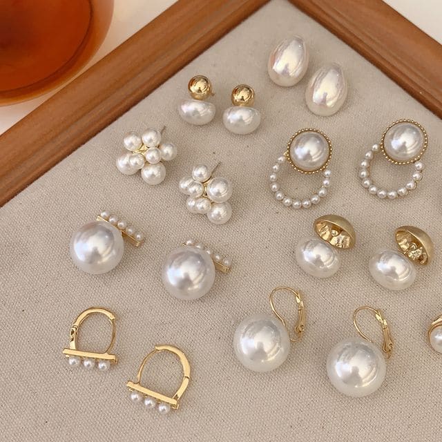 Faux Pearl Alloy Earring (various designs)